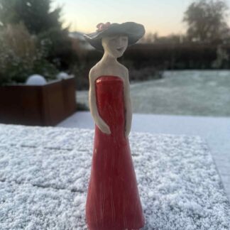 Britt, the woman in red